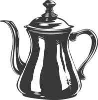 silhouet koffie pot zwart kleur enkel en alleen vector