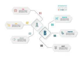 bedrijfsconcept infographic sjabloon met diagram. vector