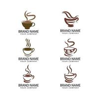 koffie logo sjabloon illustratie ontwerp vector