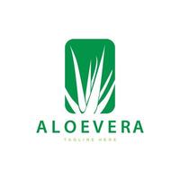 aloë vera logo kunstmatig ontwerp gemakkelijk groen fabriek Gezondheid symbool illustratie vector