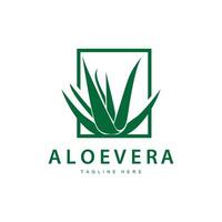 aloë vera logo kunstmatig ontwerp gemakkelijk groen fabriek Gezondheid symbool illustratie vector