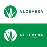 aloë vera logo kunstmatig ontwerp gemakkelijk groen fabriek Gezondheid symbool illustratie vector