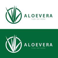 aloë vera logo kunstmatig ontwerp gemakkelijk groen fabriek Gezondheid symbool illustratie vector