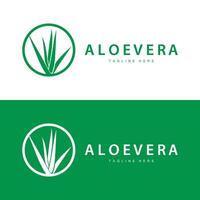 aloë vera logo kunstmatig ontwerp gemakkelijk groen fabriek Gezondheid symbool illustratie vector