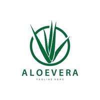 aloë vera logo kunstmatig ontwerp gemakkelijk groen fabriek Gezondheid symbool illustratie vector