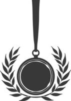 silhouet medaille prijs zwart kleur enkel en alleen vector