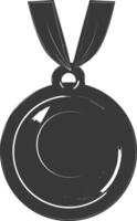 silhouet medaille prijs zwart kleur enkel en alleen vector