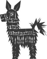 silhouet Mexicaans pinata zwart kleur enkel en alleen vector