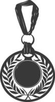silhouet medaille prijs zwart kleur enkel en alleen vector