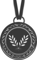 silhouet medaille prijs zwart kleur enkel en alleen vector