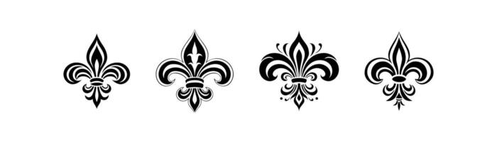 ingewikkeld fleur-de-lis symbolen verzameling vector