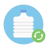 leeg water dispenser fles vervanging icoon. vector