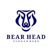 beer logo sjabloon, creatief beer hoofd logo ontwerp concepten vector