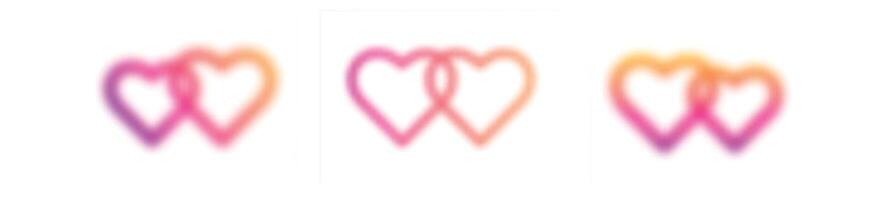 helling hart met aura en vervagen, roze y2k stijlvol. vlak illustratie geïsoleerd Aan wit achtergrond. vector