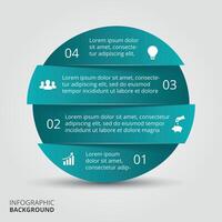 abstract infografisch. sjabloon voor diagram, grafiek, presentatie en ronde grafiek. bedrijf concept met 4 opties, onderdelen, stappen of processen vector