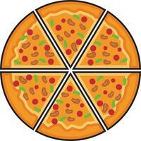 deze een pizza heerlijk afbeelding vector