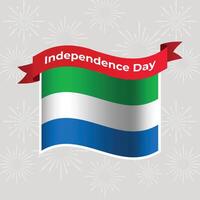 Sierra Leone golvend vlag onafhankelijkheid dag banier achtergrond vector