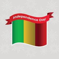 Mali golvend vlag onafhankelijkheid dag banier achtergrond vector