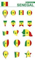 Senegal vlag verzameling. groot reeks voor ontwerp. vector