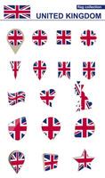 Verenigde koninkrijk vlag verzameling. groot reeks voor ontwerp. vector