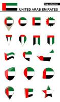 Verenigde Arabisch emiraten vlag verzameling. groot reeks voor ontwerp. vector