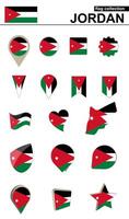 Jordanië vlag verzameling. groot reeks voor ontwerp. vector