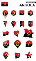 Angola vlag verzameling. groot reeks voor ontwerp. vector