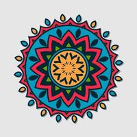 bloemen mandala illustrator embleem vector