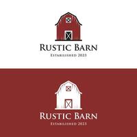 natuurlijk rustiek schuur, boerderij, magazijn logo ontwerp met een retro wijnoogst concept. vector