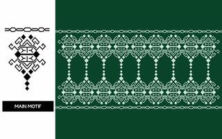 elegant textiel grens met bloemen motief.vintage textiel grens voor klassiek ontwerpen. kleurrijk textiel grens met meetkundig patronen vector