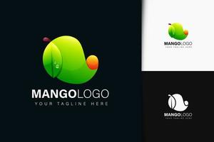 mango-logo-ontwerp met verloop vector