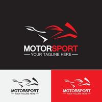 motorfiets sport logo symbool vector illustratie ontwerpsjabloon