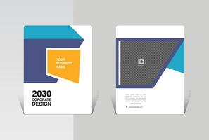 abstract brochure ontwerp met 3d kubiek elementen vector