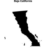 baja Californië schets kaart vector