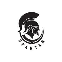 spartaans krijger logo - symbool van sterkte en moed met een Open helm voor dapper avonturen vector