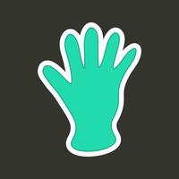 hand- tonen gebaar. sticker. gekleurde vlak stijl. illustratie vector