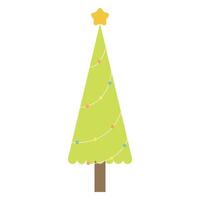 schattig kinderachtig kerstmis boom clip art, Kerstmis boom tekening vector