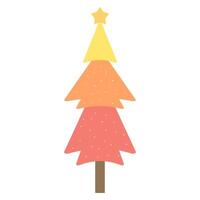 schattig kinderachtig kerstmis boom clip art, Kerstmis boom tekening vector