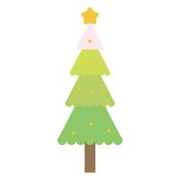 schattig kinderachtig kerstmis boom clip art, Kerstmis boom tekening vector