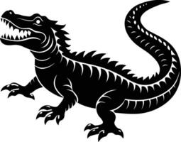 krokodil silhouet illustratie ontwerp vector