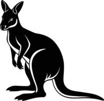 wallaby silhouet illustratie ontwerp vector