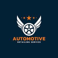 automotive detaillering onderhoud logo ontwerp vector