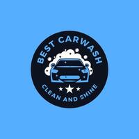 het beste auto wassen schoon en schijnen logo vector