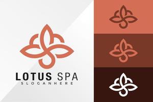 lotus spa olie druppels logo ontwerp vector illustratie sjabloon