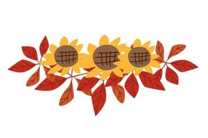 herfst vallen dankzegging bladeren samenstelling voor decoratie vector