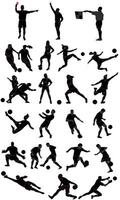 Amerikaans voetbal voetbal speler doelman scheidsrechter Mens vrouw silhouet reeks vector