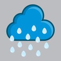 wolk regen regenachtig weer meteorologie illustratie vector