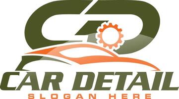 auto auto detaillering logo ontwerp met super auto vector