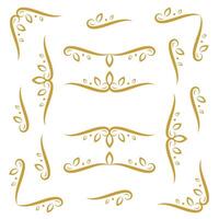 grens ornament ontwerp element goud vector