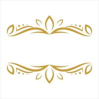 grens ornament ontwerp element goud vector